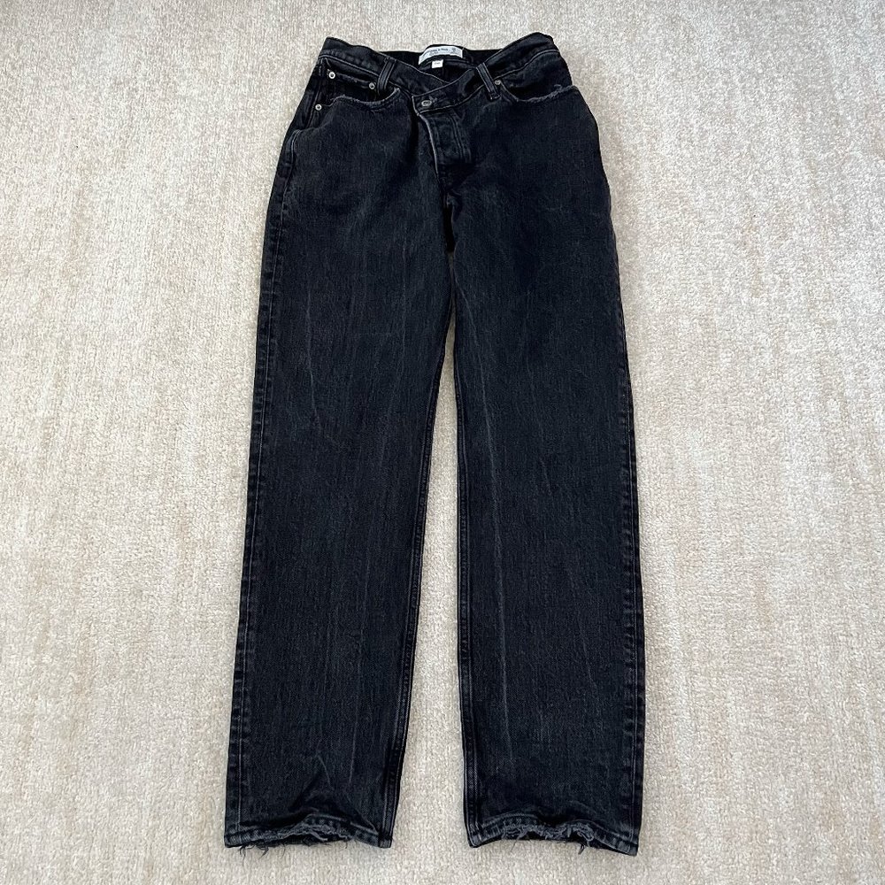Abercrombie & Fitch The Dad Crossover Criss Cross Jeans 26 / 2 Curve Love